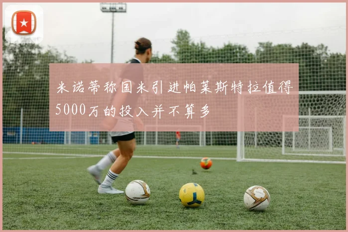 米诺蒂称国米引进帕莱斯特拉值得5000万的投入并不算多